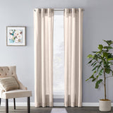 SKL Home Saturday Knight Ltd Raine Light Filtering Sophisticated SunSafe Window Curtain Panel - Linen