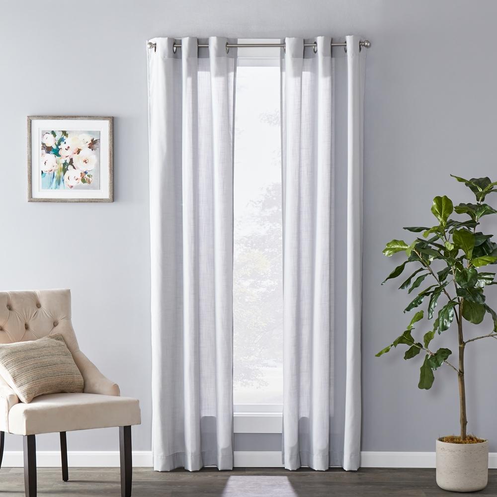 SKL Home Saturday Knight Ltd Raine Light Filtering Sophisticated SunSafe Window Curtain Panel - Dove Gray
