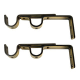 Versailles Double Strong Hold Wall Brackets Projection Pair Antique Brass