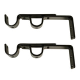 Versailles Double Strong Hold Wall Brackets Projection Pair Black