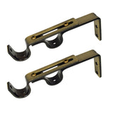 Versailles Double Strong Hold Wall Brackets Projection Pair Antique Brass