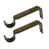 Versailles Single Strong Hold Wall Brackets Projection Pair Antique Brass