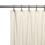 Carnation Home Fashions Mildew-Resistant, 10 Gauge Vinyl Shower Curtain Liner with Metal Grommets and Reinforced Mesh Header - Bone 70"x72"