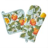 SKL Home By Saturday Knight Ltd Citrus Grove Oven Mitt And Pot Holder Set - 2-Piece - 7X13", Green