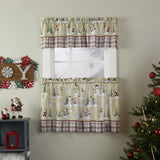 SKL Home Saturday Knight Ltd Joyful Snowfriends Appealing And Quaint Charm Tier Pair Window Curtain - Natural