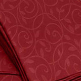 Plazatex Vine Print 90GSM Brushed Microfiber Soft Wrinkle Free Sheet Set - Queen 60x80", Burgundy
