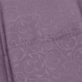 Plazatex Vine Print 90GSM Brushed Microfiber Soft Wrinkle Free Sheet Set Purple