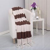 Plazatex Vintage Luxury Acrylic Throw Blanket - 50x60", Chocolate