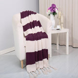 Plazatex Vintage Luxury Acrylic Throw Blanket - 50x60", Purple