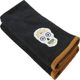 SKL Home Sugar Skull Hand Towel (2-Pack), Black, (16 x 25)