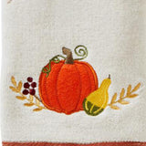 SKL Home Saturday Knight Ltd Traditional Pumpkin Hand Towel - (2-Pack) - 16x25", Tan