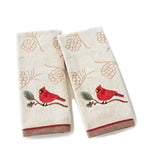 SKL Home Saturday Knight Ltd Cardinal And Branch Hand Towel - (2-Pack) - 16x25", Wheat