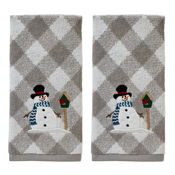 SKL Home Saturday Knight Ltd Snowman And Birdhouse Hand Towel - (2-Pack) - 16x25