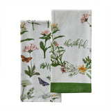 SKL Home By Saturday Knight Ltd Heirloom Wildflowers Dish Towel - 2-Pack - 18X28", Green