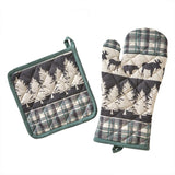 SKL Home By Saturday Knight Ltd Grand Teton Oven Mitt And Pot Holder Set - 2-Piece - 7X13", Green