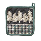 SKL Home By Saturday Knight Ltd Grand Teton Oven Mitt And Pot Holder Set - 2-Piece - 7X13", Green