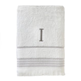 SKL Home By Saturday Knight Ltd Casual Monogram Bath Towel I - 28X54", White
