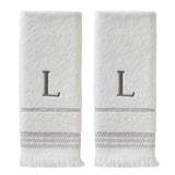 SKL Home By Saturday Knight Ltd Casual Monogram Hand Towel Set L - 2-Count - 16X26