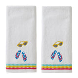 SKL Home By Saturday Knight Ltd Beach Gear Hand Towel Set - 2-Pack - 16X25", White