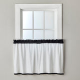 SKL Home By Saturday Knight Ltd Marrisa Curtain Tier Pair - 2-Pack - 56X24", Black