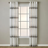 SKL Home By Saturday Knight Ltd Slate Stripe Window Curtain Panel Pair - 2-Pack - White
