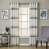 SKL Home By Saturday Knight Ltd Slate Stripe Window Curtain Panel Pair - 2-Pack - White