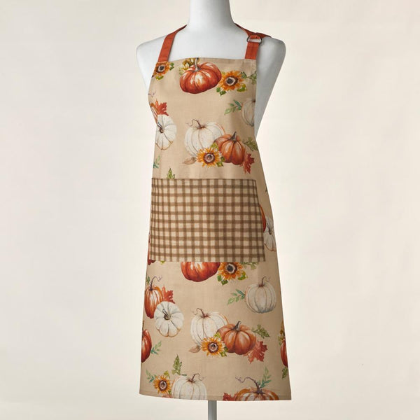 SKL Home By Saturday Knight Ltd Autumn Pumpkins Apron - 28X33", Natural