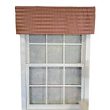 RLF Home Rusty Check Tailored 100% Cotton with Fully Lined 3" Rod Pocket Valnance for Windows 50" x 14" Red