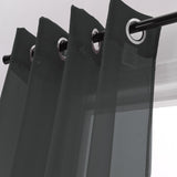 RT Designers Collection Cara One Sheer Grommet Light Filtering Curtain Panel 54" x 90" Black
