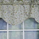 RLF Home Chopin Bravo Window Treatment Valance 1-1/2" rod pocket 2" header 50" x 15" Blue Mist