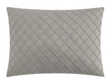 NY&C Home Trinity 5 Piece Cotton Blend Comforter Set Jacquard Interlaced Geometric Pattern Design Bedding - Decorative Pillows Shams Included, King, Grey - King