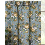 Ellis Bella Rose Stylish Medium Scale Printed Floral Pattern 1.5" Rod Pocket Tier for Windows Wedge