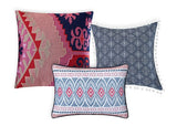 Chic Home Sarita Garden Tribal Embroidered Decorative Pillow - 1-Piece - 12x18", Navy