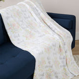 Plazatex Blessed Micro plush Decorative All Season Multi Color 50" X 70" Throw Blanket