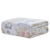 Plazatex Blessed Micro plush Decorative All Season Multi Color 50" X 70" Throw Blanket
