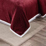 Plazatex Reversible & Comfortable Braided Oversized Sherpa Blanket