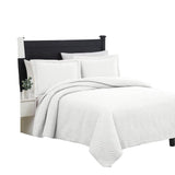 RT Designers Collection Ruby 3 Pieces Pinsonic Lightweight Quilts Set For Bedding White
