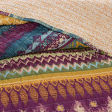 Greenland Home Fashion Southwest Stylish Diamond Print Comfort Bedding Set - 4 - Piece - Twin 88x68", Painted Desert - Twin