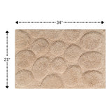 Luxurious Super Soft Non-Skid Cotton Bath Rug 21" x 34" Natural by Castle Hill London