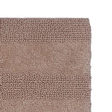 Knightsbridge Stylish And Comfortable All Season Traditional Wide Cut Design Cotton Bath Rug 17" X 24" Natural