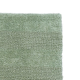 Knightsbridge Stylish And Comfortable All Season Traditional Wide Cut Design Cotton Bath Rug 17" X 24" Sage