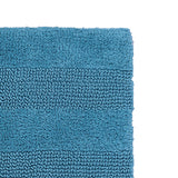Knightsbridge Stylish And Comfortable All Season Traditional Wide Cut Design Cotton Bath Rug 20" X 30" Light Blue