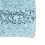 Knightsbridge Stylish And Comfortable All Season Traditional Wide Cut Design Cotton Bath Rug 21" X 34" Light Blue