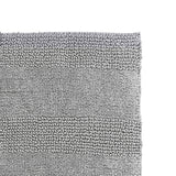 Knightsbridge Stylish And Comfortable All Season Traditional Wide Cut Design Cotton Bath Rug 21" X 34" Silver