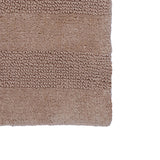 Knightsbridge Stylish And Comfortable All Season Traditional Wide Cut Design Cotton Bath Rug 21" X 34" Stone