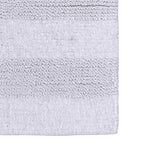 Knightsbridge Stylish And Comfortable All Season Traditional Wide Cut Design Cotton Bath Rug 21" X 34" White