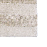 Knightsbridge Stylish And Comfortable All Season Traditional Wide Cut Design Cotton Bath Rug Set 24" X 40" Ivory