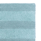 Knightsbridge Stylish And Comfortable All Season Traditional Wide Cut Design Cotton Bath Rug 24" X 40" Natural