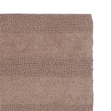 Knightsbridge Stylish And Comfortable All Season Traditional Wide Cut Design Cotton Bath Rug 24" X 40" Stone