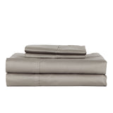 Castle Hill Premium Lightweight 330 Thread Count Cotton Sateen 4 Pieces Sheet Set Grey
